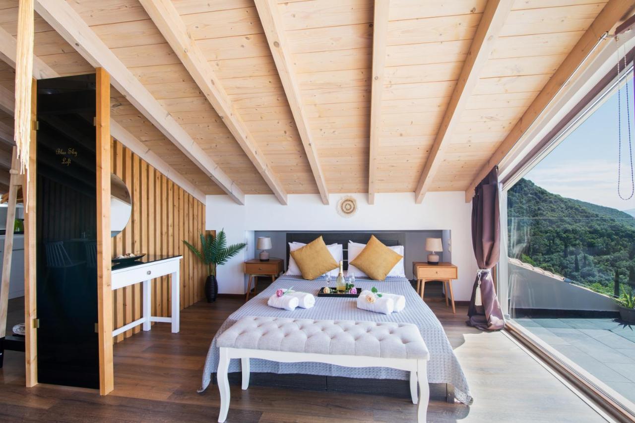 Blue Sky Loft By Corfuescapes Apartment Spartylas Luaran gambar