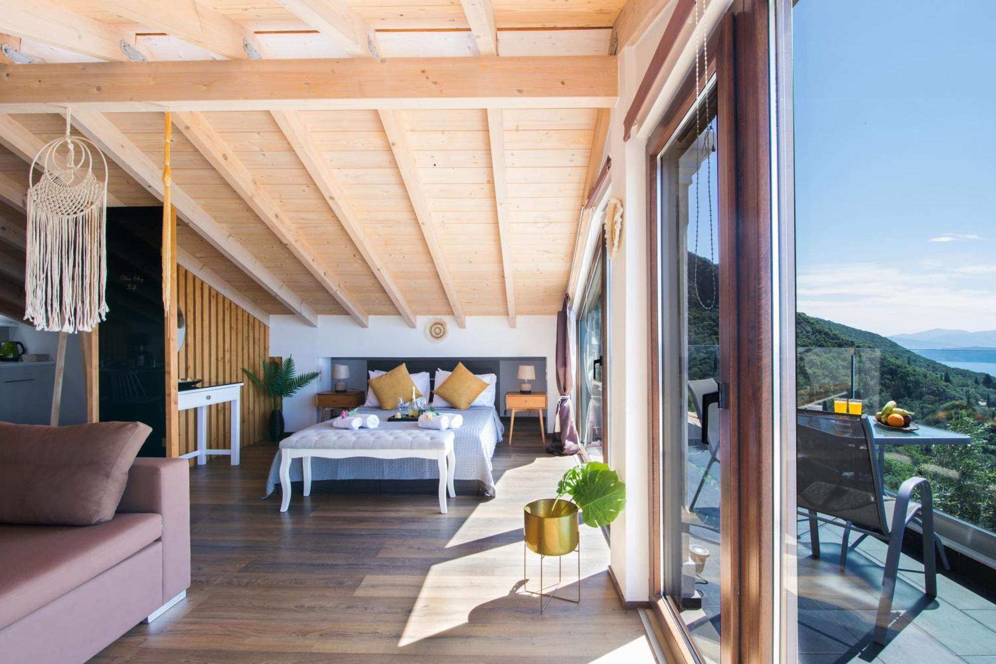 Blue Sky Loft By Corfuescapes Apartment Spartylas Luaran gambar